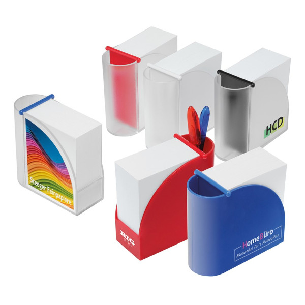 Zettelbox mit Köcher 