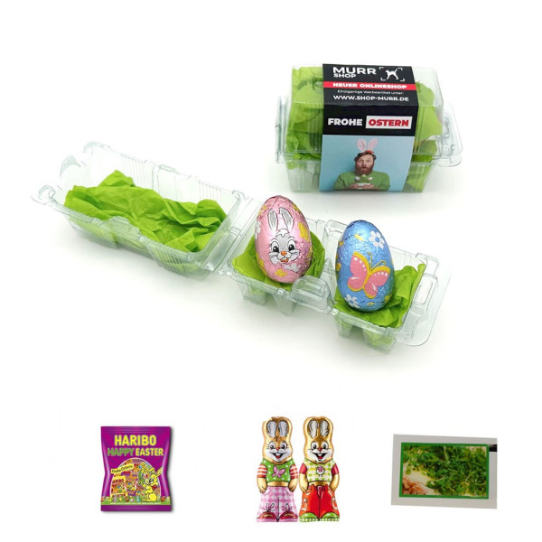2er Box mit Schoko-Eier