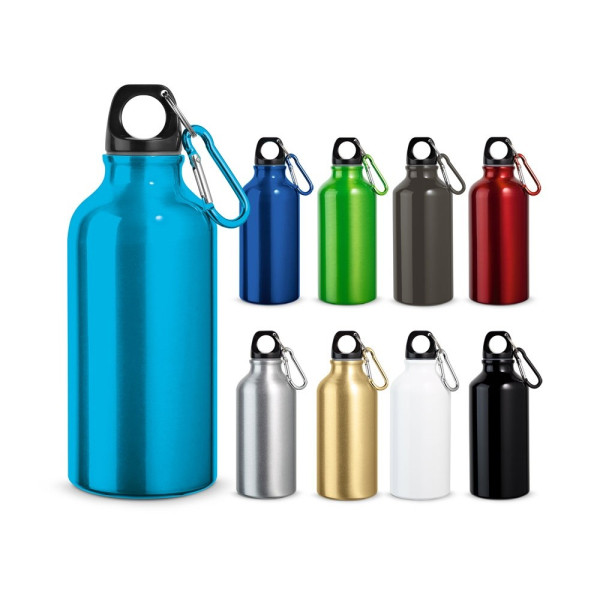 LANDSCAPE S. Aluminium-Sportflasche mit Karabiner 400 ml