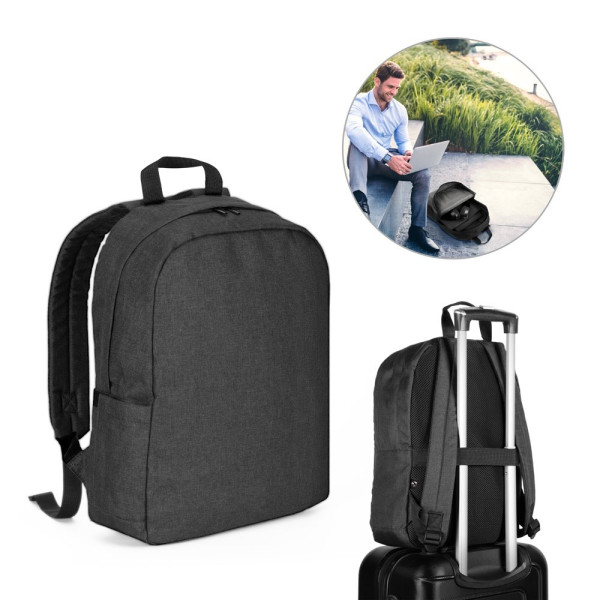 GIJON. Laptop-Rucksack aus 600D recyceltem Polyester, HD und Innenfutter aus 210D recyceltem Polyest