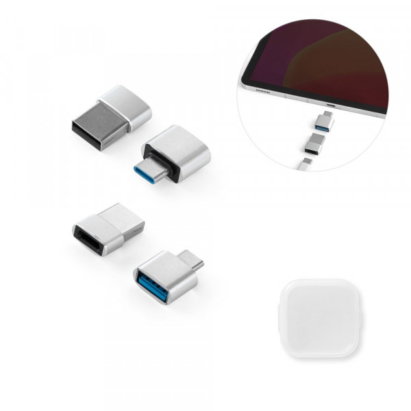 MINSKY. Set aus 2 Aluminium USB-A / USB-C Adaptern