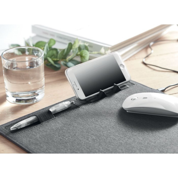 SUPERPAD - RPET Mousepad 15W Ladesgerät