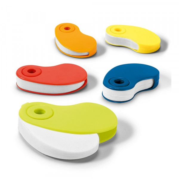 SIZA. Weißes Radiergummi aus TPR mit farbiger PP-Schutzhülle