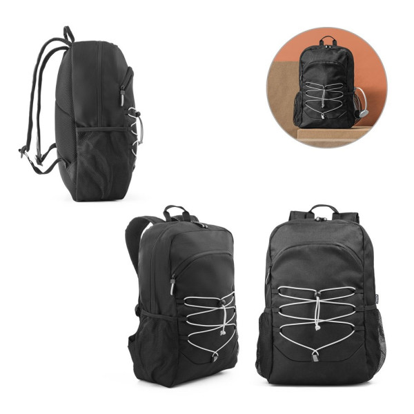 DELFOS BACKPACK. Laptop-Rucksack aus 300D recyceltem Polyester und 600D recyceltem Polyester mit ref