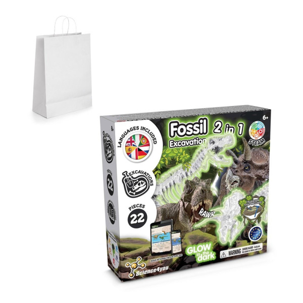 2 in 1 Fossil Excavation Kit II. Lernspiel lieferung inklusive einer kraftpapiertasche (90 g/m²), au